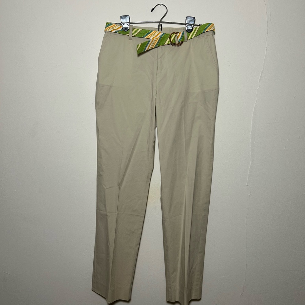 Ralph Lauren Beige Chinos with Striped Belt